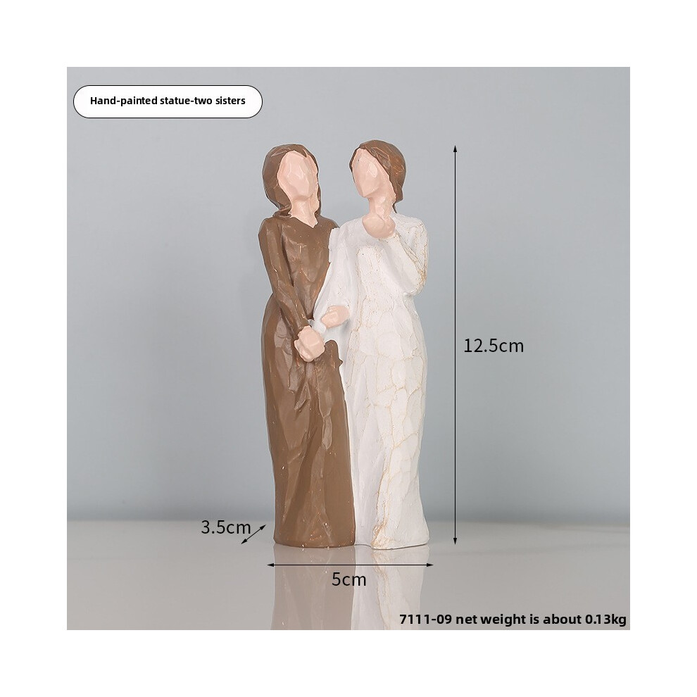 (Brown) Three Sisters Resin Figurine For Home Office And Decorations Ornament Party-image-OPC-PGWWYT5-NEW