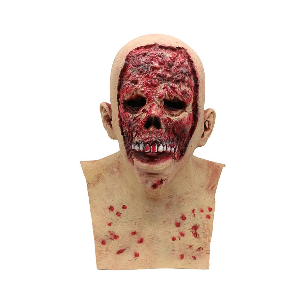 Creepy Scary Melting Face Zombie Latex Mask Horror Halloween Party Props Costume-image-OPC-PGWWZHZ-NEW