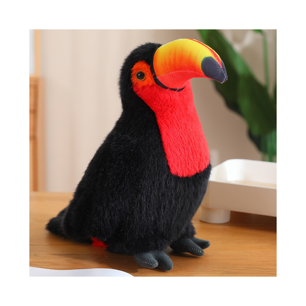 (Red, 40cm) Macaws Plush Simulated Toy Animal Soft Filling Doll Children Room Decoration-image-OPC-PGWX2TT-NEW