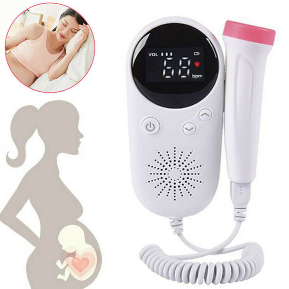 Fetal Pregnancy Doppler Pocket Baby Heart Rate Monitor Fetal Heartbeat Detector Ultrasonic Stoyotu