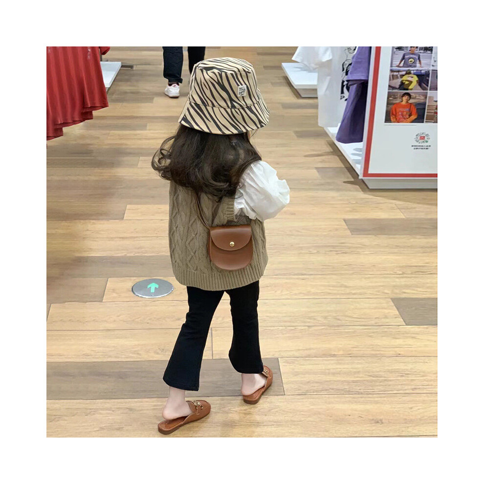 (Pants, 130cm) Inspired Korean Chic Girls Three Piece Casual Set With Feminine Puff Sleeve Shirt Cozy Vest And Fashionable Pants Flared-image-OPC-PGWXK6J-NEW