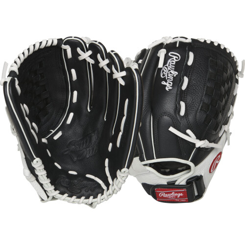 Rawlings M   dchen 12,5 Zoll - Basket Web Softballhandschuh Schwarz/Wei    US