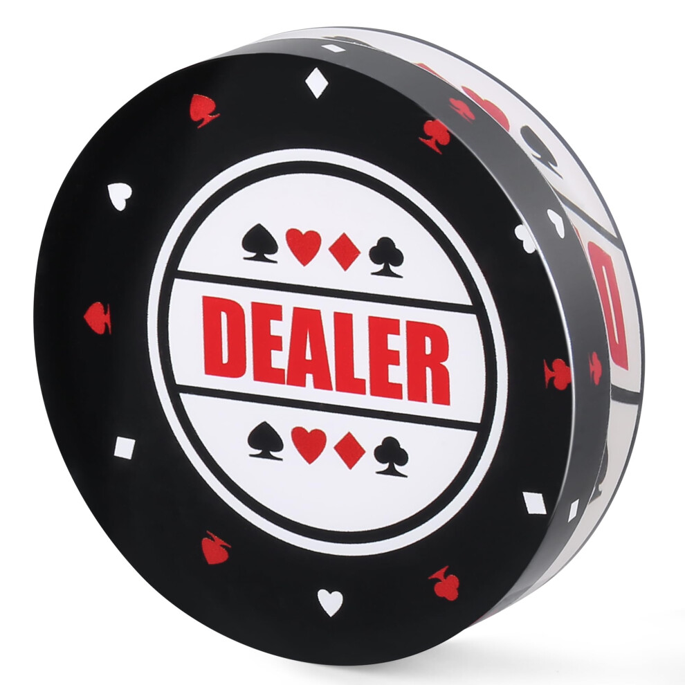 Bouton de croupier de poker en acrylique RUNNING HOT - Accessoire professionnel de qualit    casino pour jeux et tournois     domicile. Cadeaux de po