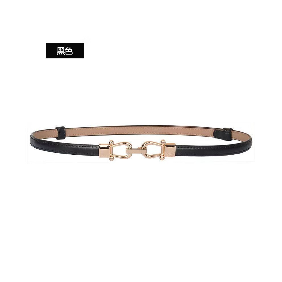 (Black) Adjustable Womens Versatile Belt Unique Pu Material Double Circle Buckle Perfect For Casual Wear Or Formal-image-OPC-PGWXMM7-NEW