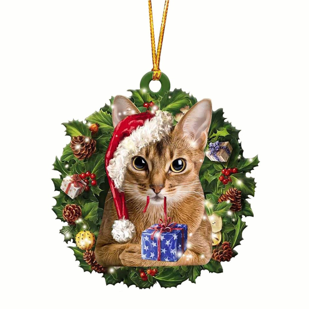 (8) Cat Playful Kawaii Auto Hanging Ornament Colorful Christmas Tree Decor For Children-image-OPC-PGWXMXM-NEW