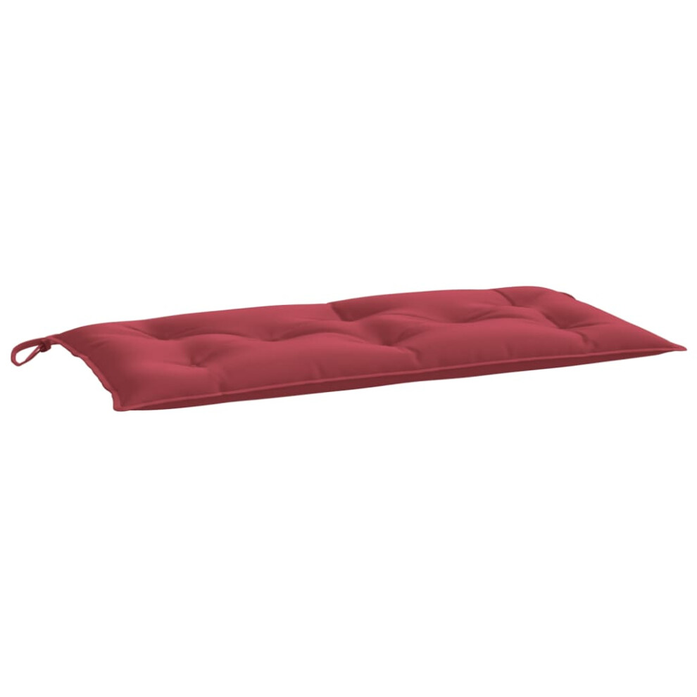 Coussin de banc de jardin vidaXL Rouge vin 100 x 50 x 7 cm Tissu