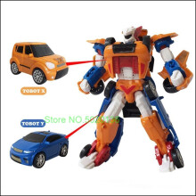 (2 in 1 (21–28 cm)) 3 in 1 Tobots Transformationsroboter Korea 2 in 1 Cartoon Brothers Anime Deformation