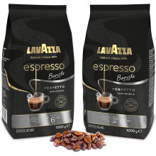 LAVAZZA - Café Espresso Barista Perfetto - Café Grain - 100 % Arabica - Italien - Intensité 6 - 2 Paquets de 1 kg