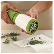 Green 4-in-1 Herb Grinder, Spice Mill & Shredder Parsley Chopper and Cheese Grater for Kitchen