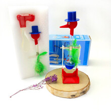 (Blue) Novelty Toys Retro Glass Happy Drinking Bird Bobbing Dipping Duck Dippy Einstein