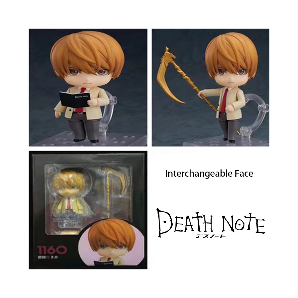 (LightYagami) Note Yagami Death Light Llawliet Action Figure Changeable Face Gift Model Toy