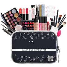 Full Starter Makeup Kit Eyeshadow LipGloss Lipstick Concealer ALL IN ONE Beauty Cosmetic Bag Makeup Case Cosmetic Set