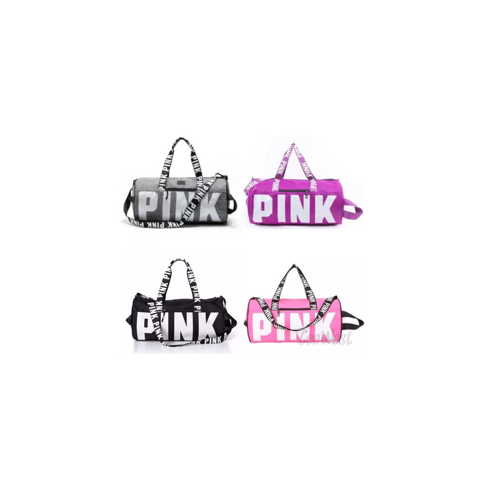 (Black) Sport Pink Victorias Tote Bag Large Vs Gym Duffel Bag Free Fast Shipping