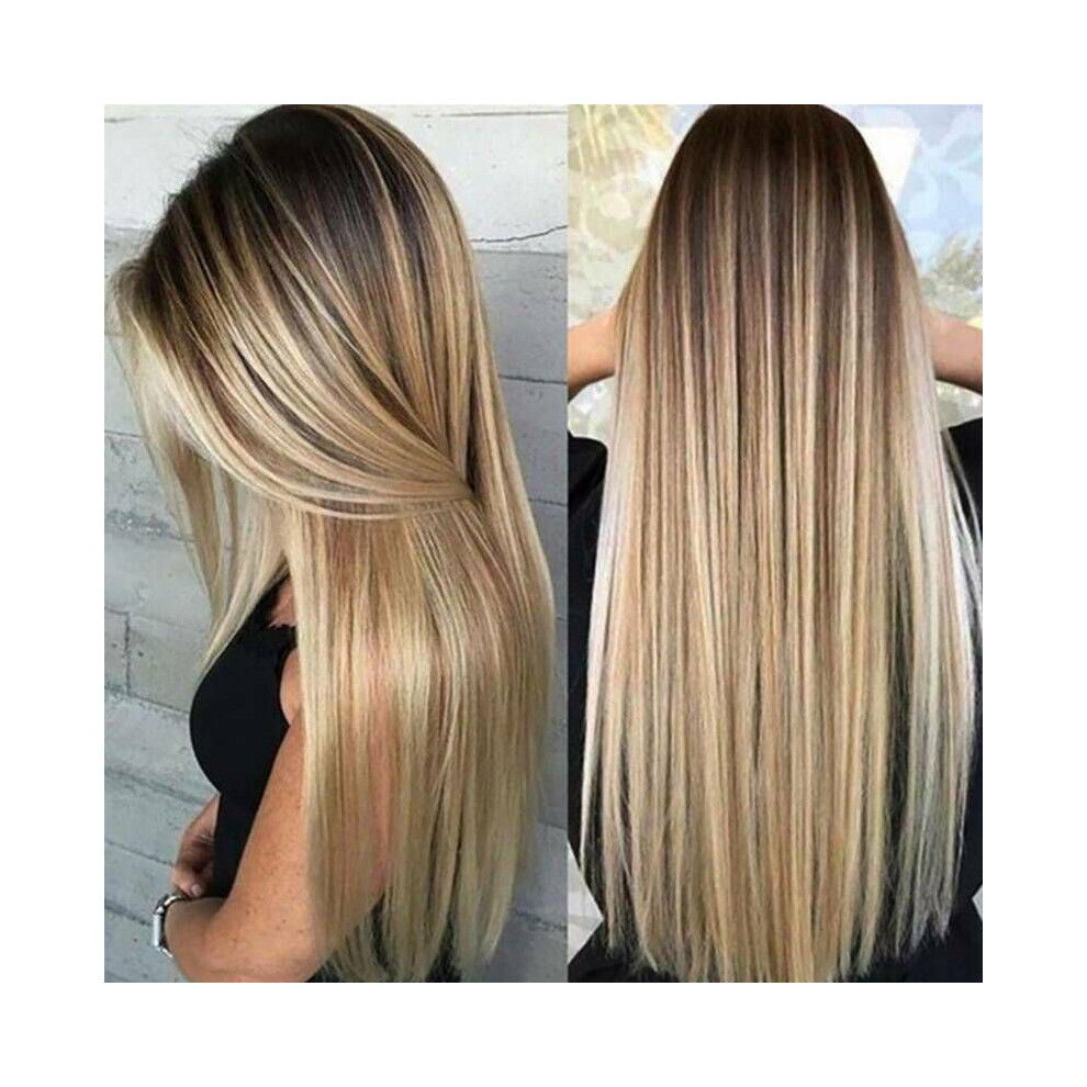 Ladies Blonde Ombre Long Straight Wigs Women Hair Full Wig Fancy Cosplay Party Not,Specified