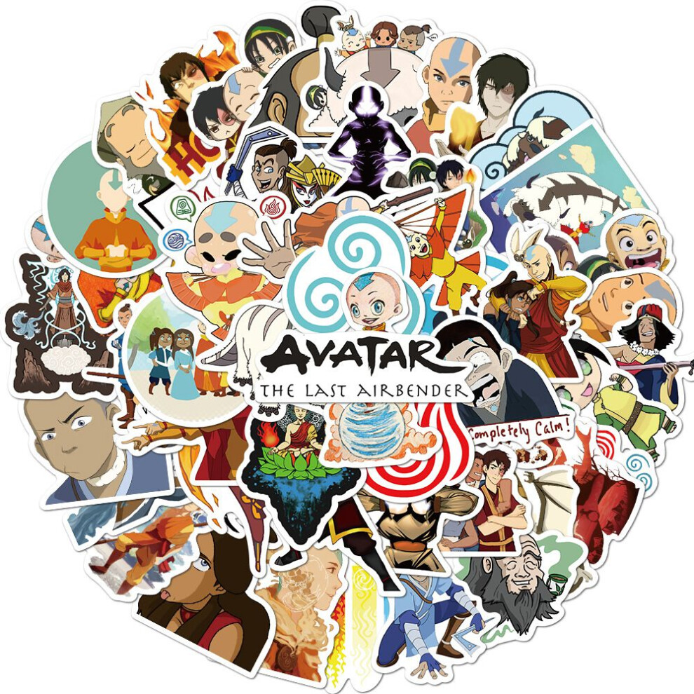 50pcs Avatar The Last Airbender Anime Stickers Skateboard Laptop Luggage Guitar