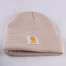 (Khaki) Carhartt White Black Beanie Knitted Hat Women Men Warm Winter Xmas Gift Cap