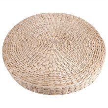 (Round) Round 40cm Pouf Tatami Floor Pillow Seat Cushion Straw Meditation Soft Yoga Mat