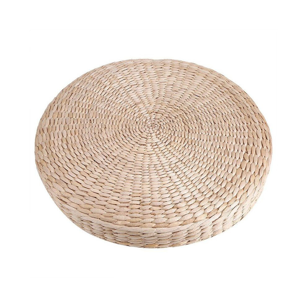 (Round) Round 40cm Pouf Tatami Floor Pillow Seat Cushion Straw Meditation Soft Yoga Mat