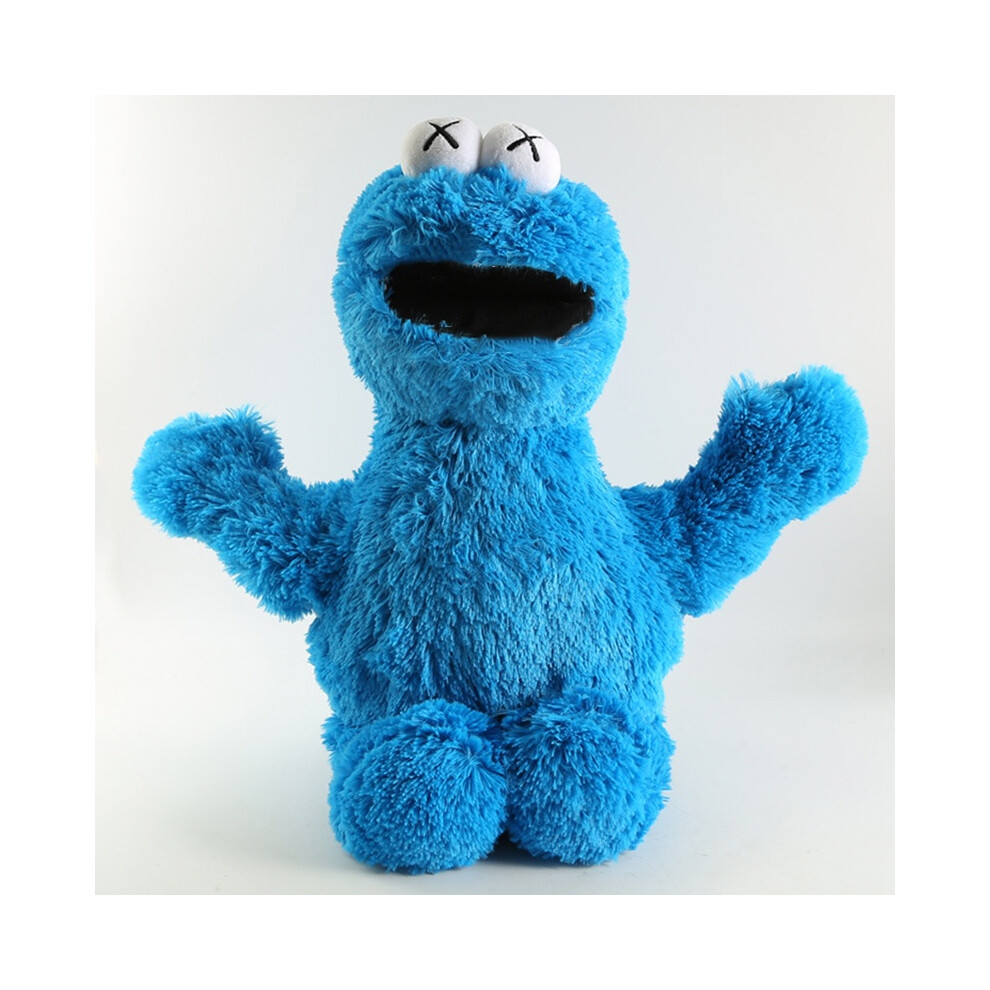 (Cookie Monste) Street Sesame Kaws Elmo Cookie Plush Toys Soft Stuffed Doll Gift Stuffed Toy