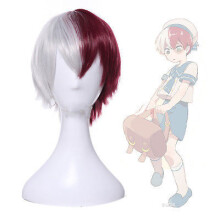 (Wig Only, Unisex) My Academia Hero Akademia Shoto Todoroki Shouto White And Red Wig Cosplay