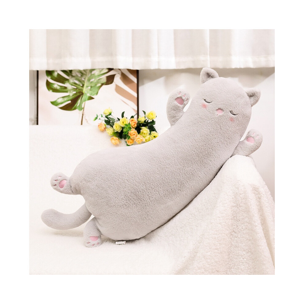 (Light Gray) Cat Long Mewaii Pillows Plush Toys Axolotl Stuffed Animals Doll Kids Xmas Gift-image-OPC-PGWYWN8-NEW