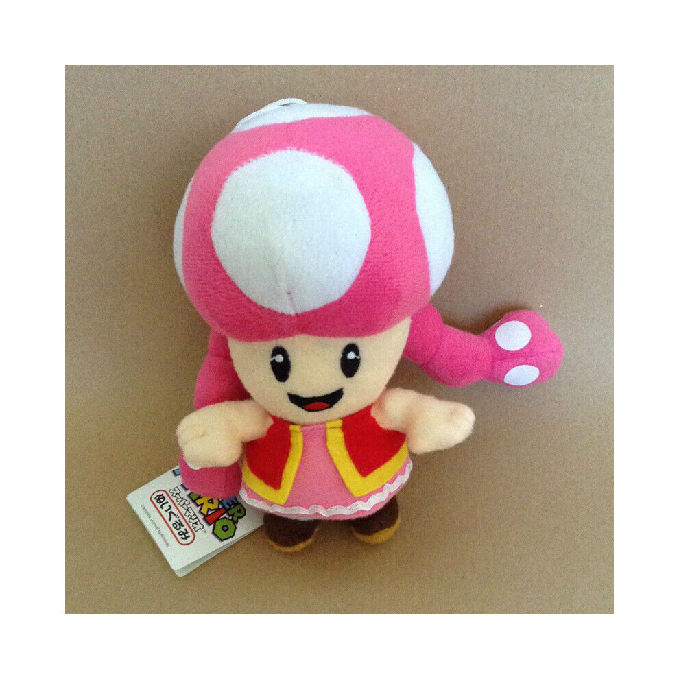 Super Toadette 7in Mario Bros Plush Toy Game Collectible Xmas Doll Gifts