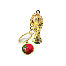 (Portugal) World Cup Keychain Football Keyring National Flag Sport Gift Fan Christmas