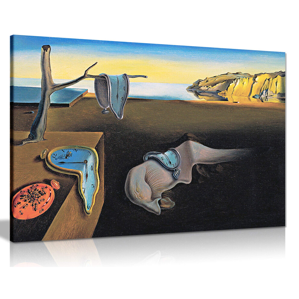Impression sur toile Panth   re, grande taille, tableau encadr   , Salvador Dali, La Persistance du Temps, pour des occasions sp   ciales (61 x 40 cm)