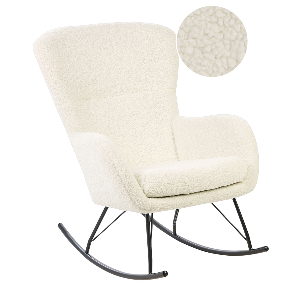Rocking Chair ANASET Boucle Light Beige