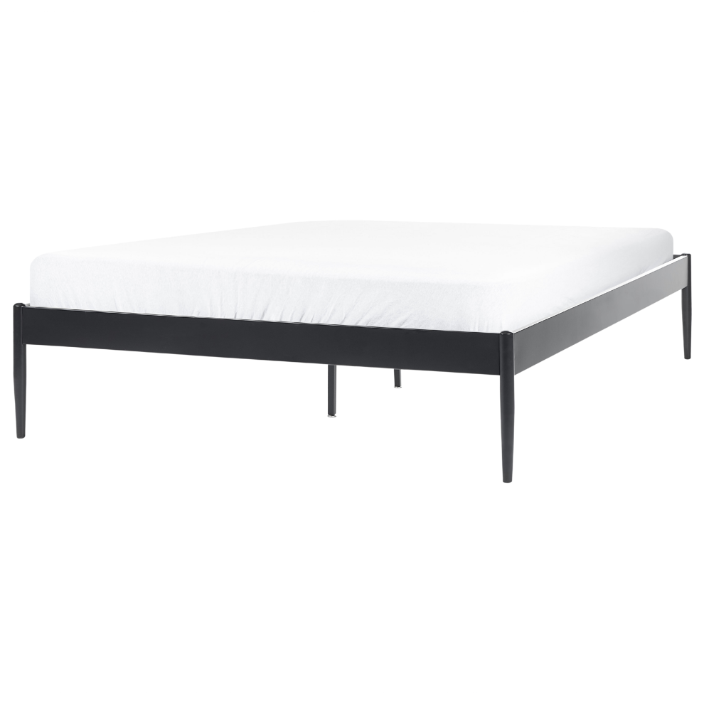 Bed Metal VAURS 140 x 200 cm (EU Double) Black