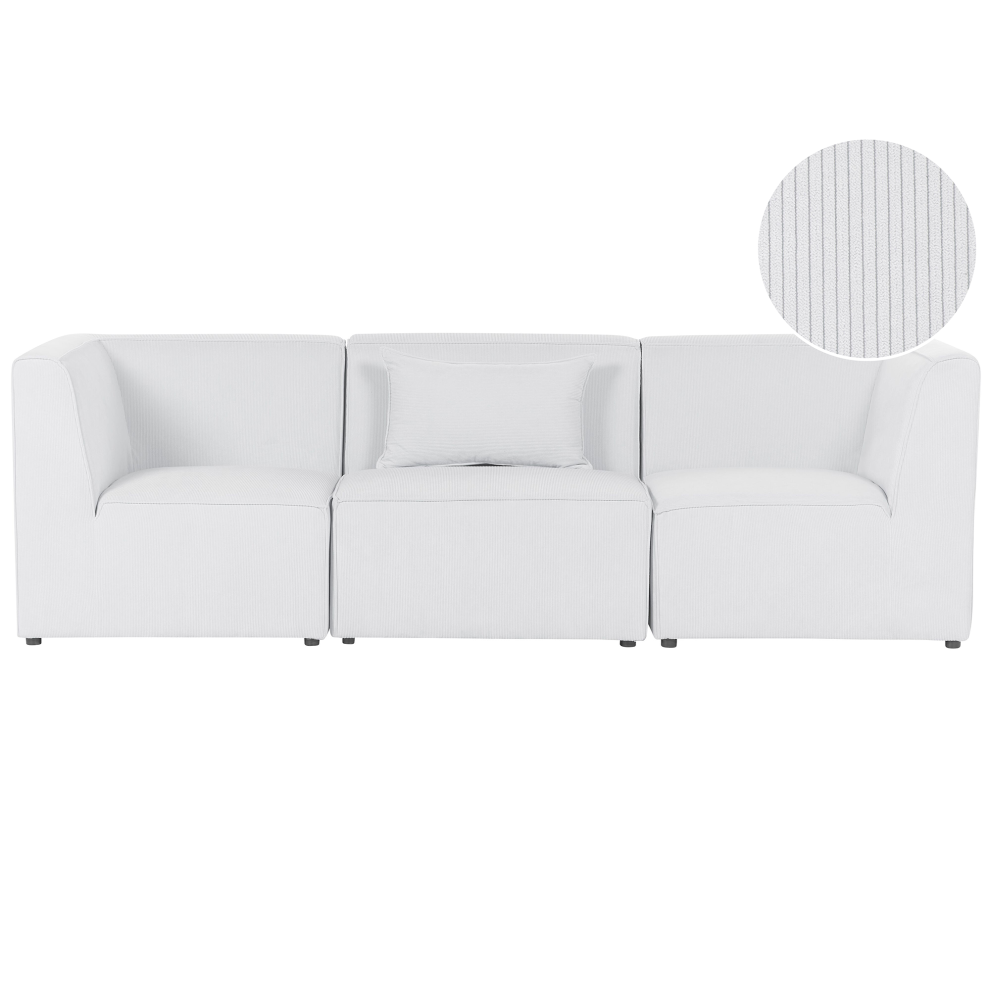 Modular Sofa 3 Seater LEMVIG Corduroy Off-White
