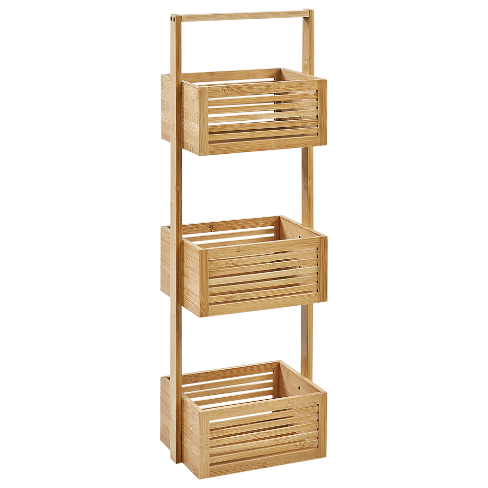 Shelving Unit WAVERLY Bamboo Wood Light Brown