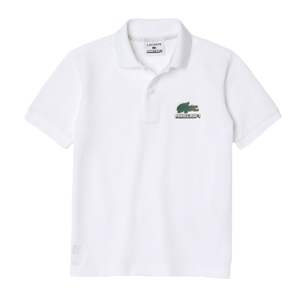(4 Years, White) Lacoste Childrens/Kids Minecraft Organic Cotton Polo Shirt