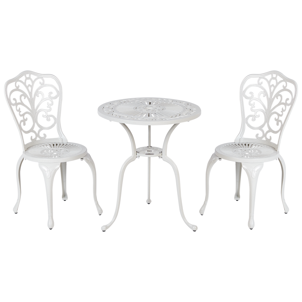 Bistro Set TRIORA/DASCIO Metal Off-White