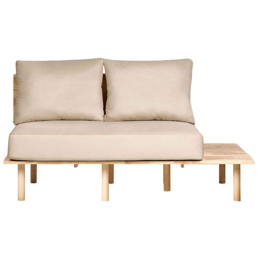 Sofa 2 Seater SALO Fabric Sand Beige with Tables