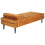 Beliani Velvet Chaise Longue Yellow USSEL 5