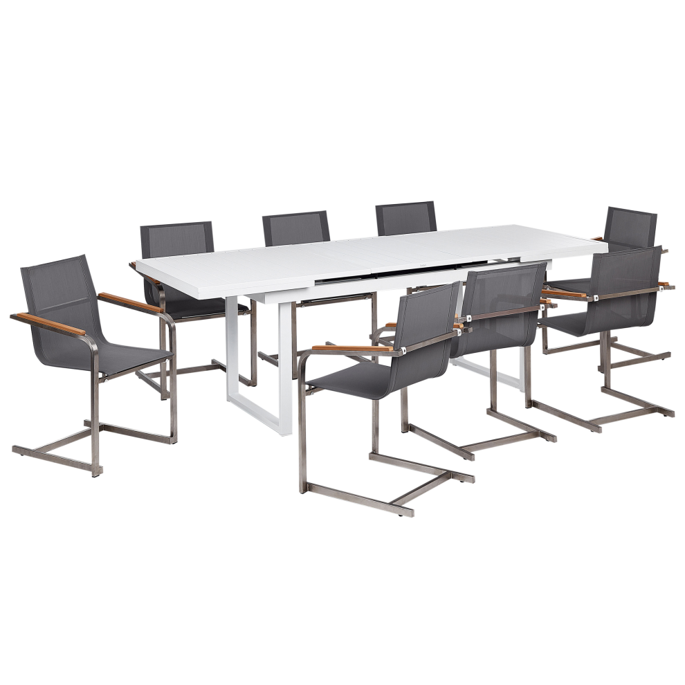 Garden Dining Set 8 Seater VALCANETTO/COSOLETO Metal Grey