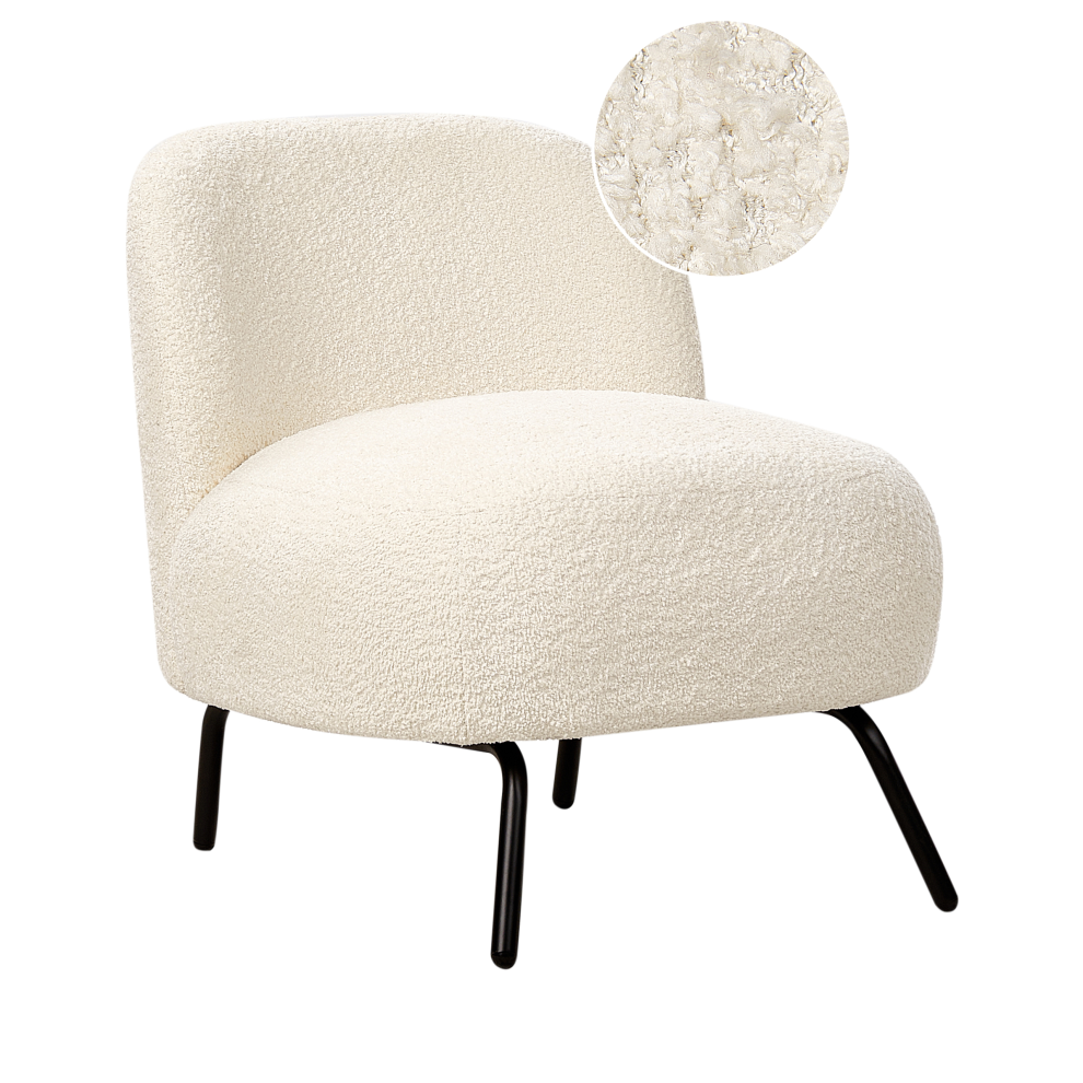 Armchair KUMLA Boucle Off-White
