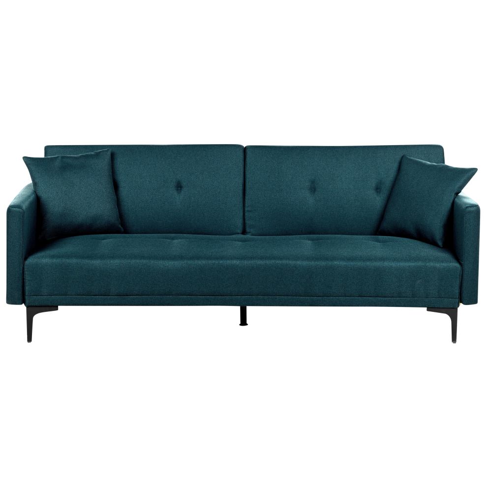 Sofa Bed 3 Seater LUCAN Fabric Blue