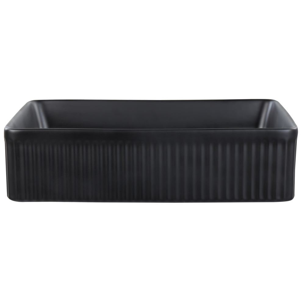 Countertop Basin GELDO 500 x 340 mm Ceramic Black