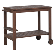 Acacia Wood Garden Drinks Trolley Dark SASSARI