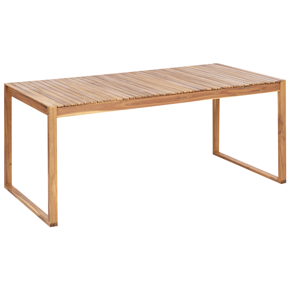 Garden Dining Table SASSARI II 180 cm 90 cm Certified Acacia Wood Light Brown