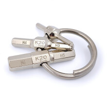 K20 TOOLS - Sleutelhanger inbussleutel multitoolset - metrisch 2 2,5 3 4 5 6 mm