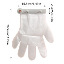 (Grey) Gloves Clip Wall Mounted Punch-Free Storage Holder Organizer Dispenser Gloves Dispenser Holder Home Organizer with 100PCS Gloves