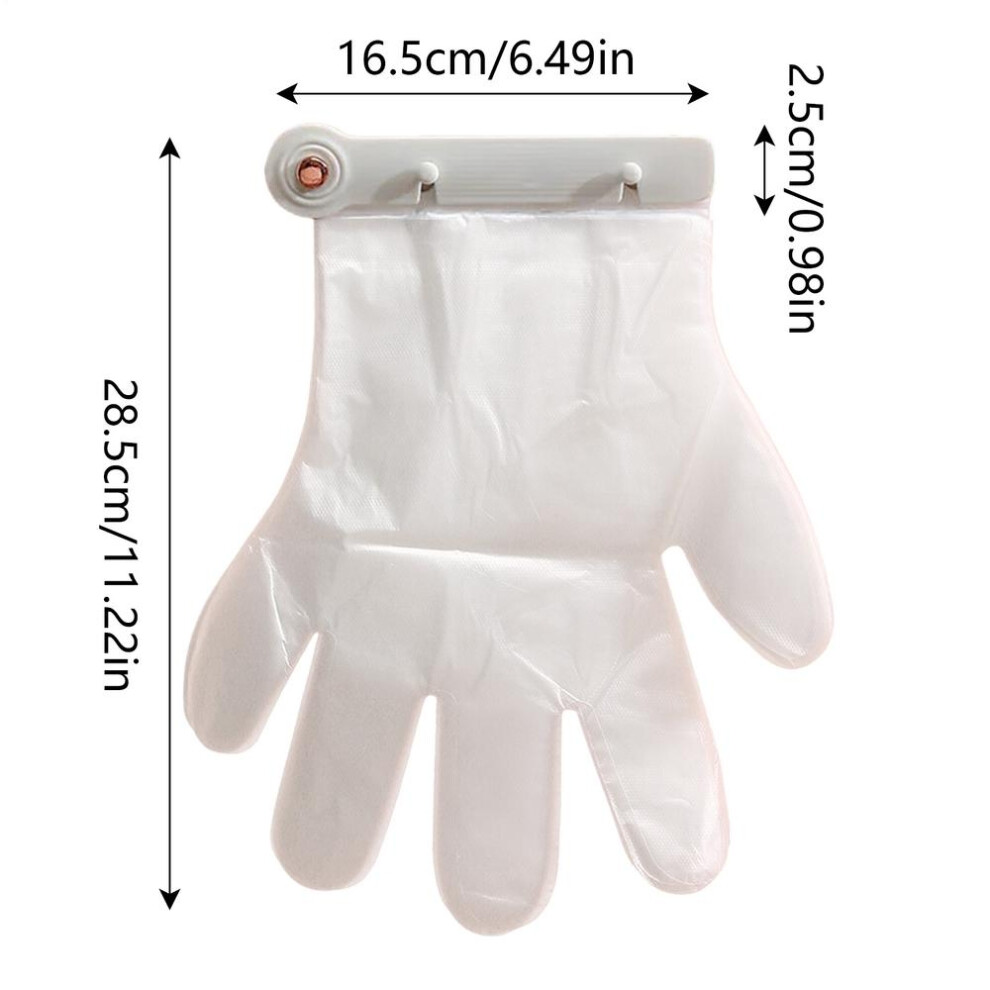 (Grey) Gloves Clip Wall Mounted Punch-Free Storage Holder Organizer Dispenser Gloves Dispenser Holder Home Organizer With 100Pcs Gloves 6281950646454