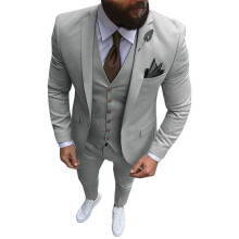 (gray, 6XL) Mens Suits Slim Fit 3 Piece Suit One Button Formal Wedding Groomsmen Prom Tuxedo Jacket Pants Vest Set