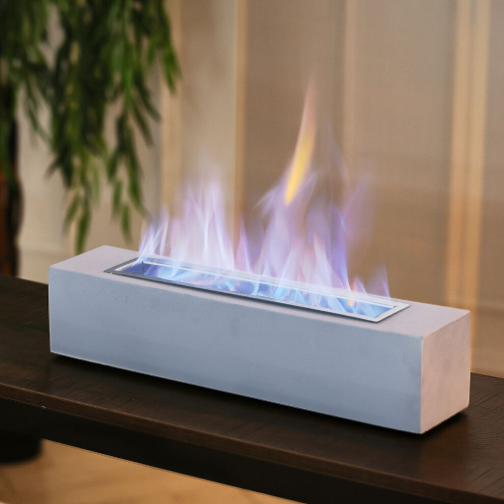 Tabletop Cement Ethanol Fireplace with Extinguisher Lid