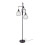 Living And Home Black Modern Industrial Style 3-head Floor Lamp with Irregular Shade 2