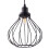 Living And Home Black Modern Industrial Style 3-head Floor Lamp with Irregular Shade 3
