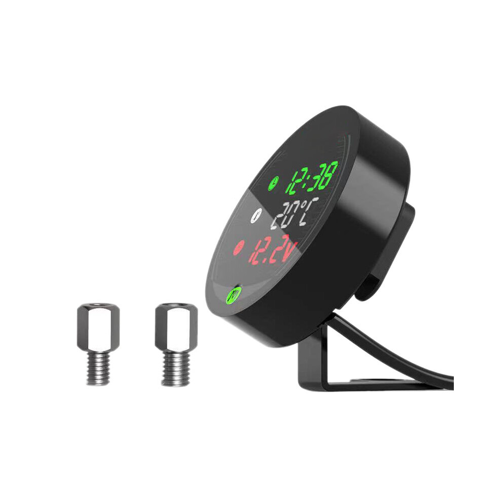 5 in 1 Motorcycle Water Temperature Meter USB Rechargable Time Voltmeter LED Night Vision with Sensor-image-OPC-PGWZGJG-NEW